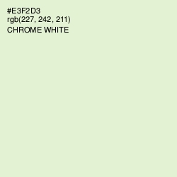 #E3F2D3 - Chrome White Color Image