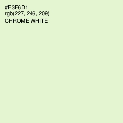 #E3F6D1 - Chrome White Color Image