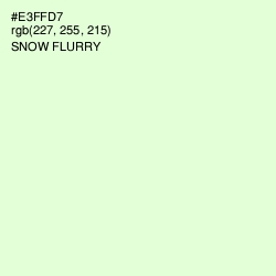 #E3FFD7 - Snow Flurry Color Image