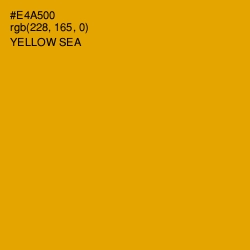 #E4A500 - Yellow Sea Color Image