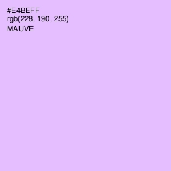 #E4BEFF - Mauve Color Image
