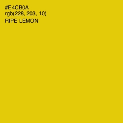 #E4CB0A - Ripe Lemon Color Image