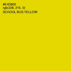 #E4D800 - School bus Yellow Color Image