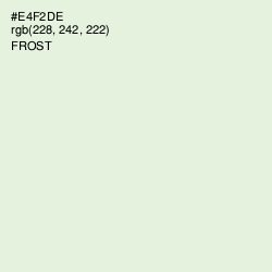#E4F2DE - Frost Color Image