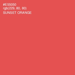 #E55050 - Sunset Orange Color Image