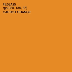 #E58A25 - Carrot Orange Color Image