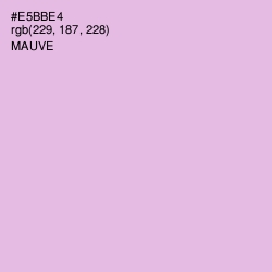 #E5BBE4 - Mauve Color Image