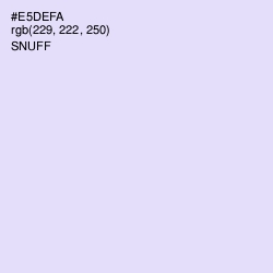 #E5DEFA - Snuff Color Image