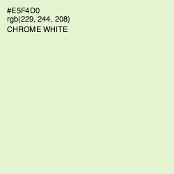 #E5F4D0 - Chrome White Color Image