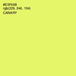#E5F668 - Canary Color Image