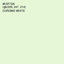 #E5F7D6 - Chrome White Color Image