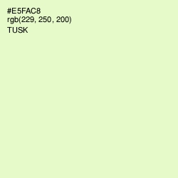 #E5FAC8 - Tusk Color Image