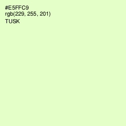 #E5FFC9 - Tusk Color Image