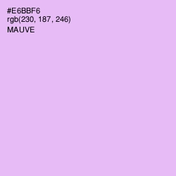 #E6BBF6 - Mauve Color Image