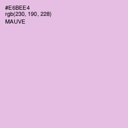 #E6BEE4 - Mauve Color Image