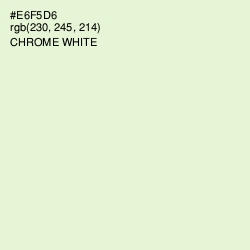 #E6F5D6 - Chrome White Color Image