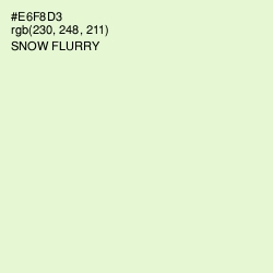 #E6F8D3 - Snow Flurry Color Image