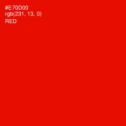 #E70D00 - Red Color Image