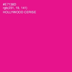 #E7138D - Hollywood Cerise Color Image