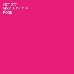 #E71D77 - Rose Color Image