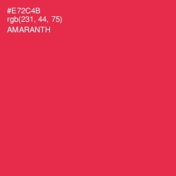 #E72C4B - Amaranth Color Image