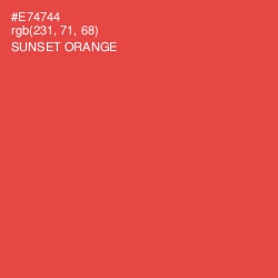 #E74744 - Sunset Orange Color Image