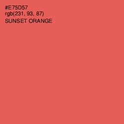 #E75D57 - Sunset Orange Color Image