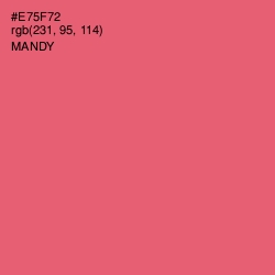 #E75F72 - Mandy Color Image