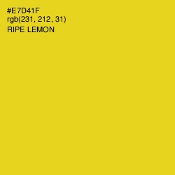#E7D41F - Ripe Lemon Color Image