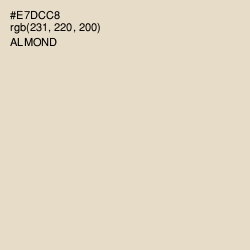 #E7DCC8 - Almond Color Image