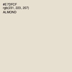 #E7DFCF - Almond Color Image