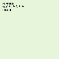 #E7F5DB - Frost Color Image