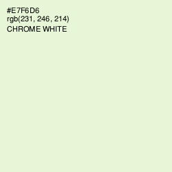 #E7F6D6 - Chrome White Color Image