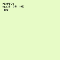 #E7FBC6 - Tusk Color Image