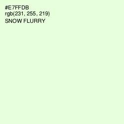 #E7FFDB - Snow Flurry Color Image