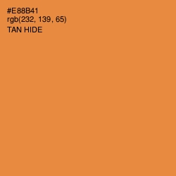 #E88B41 - Tan Hide Color Image