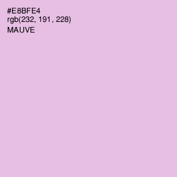 #E8BFE4 - Mauve Color Image