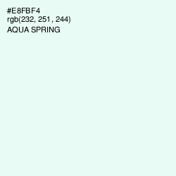 #E8FBF4 - Aqua Spring Color Image
