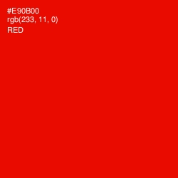 #E90B00 - Red Color Image