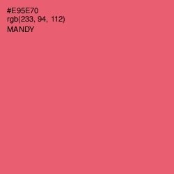 #E95E70 - Mandy Color Image