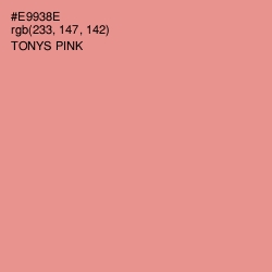 #E9938E - Tonys Pink Color Image