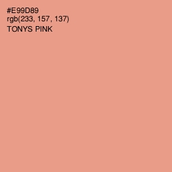 #E99D89 - Tonys Pink Color Image