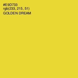 #E9D733 - Golden Dream Color Image