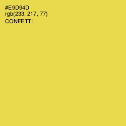 #E9D94D - Confetti Color Image