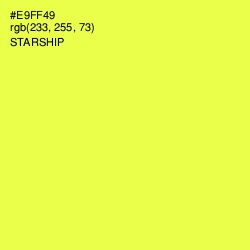 #E9FF49 - Starship Color Image