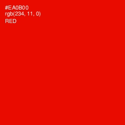#EA0B00 - Red Color Image