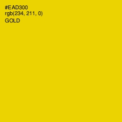 #EAD300 - Gold Color Image