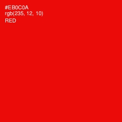 #EB0C0A - Red Color Image