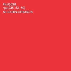 #EB353B - Alizarin Crimson Color Image
