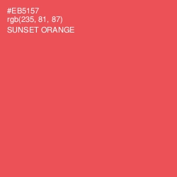 #EB5157 - Sunset Orange Color Image